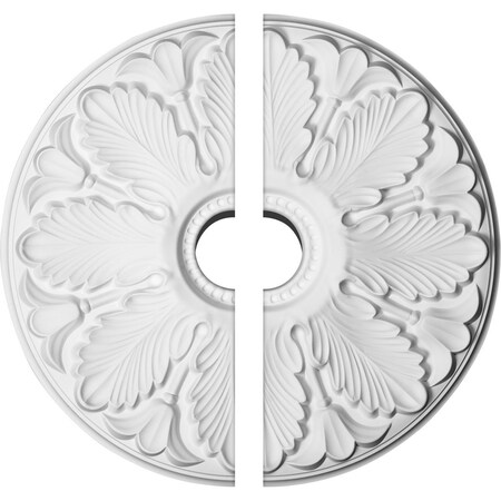 Ekena Millwork Milan Ceiling Medallion, Two Piece (Fits Canopies up to 4 5/8"), 24 1/2"OD x 3 1/2"ID x 1"P CM24MI2
